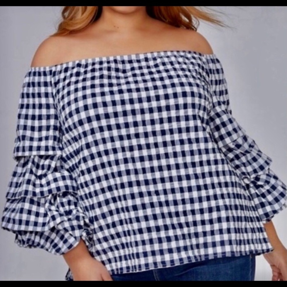 Lane Bryant Strapless Off the Shoulder Top